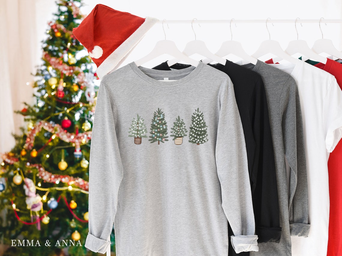 Christmas Tree Shirt, Christmas Shirts for Women, Long Sleeve Christmas Shirt, Christmas T-Shirt, Christmas Tee, Holiday Shirts, Graphic Tee