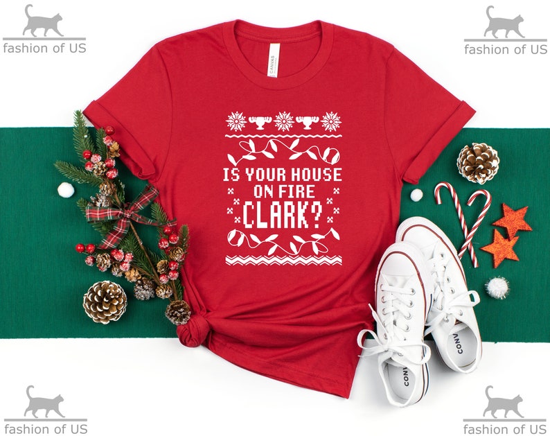 Christmas Vacation Clark And Aunt Bethany Shirt | Is Your House On Fire Clark | No Aunt Bethany Those Are Christmas Lights | Couple Tee