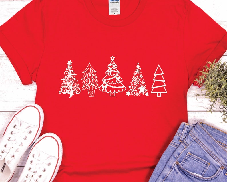 Christmas trees shirt, Christmas shirts for women, Christmas tee, Christmas t shirt, Xmas tree shirt for mum, cute Christmas holiday shirt