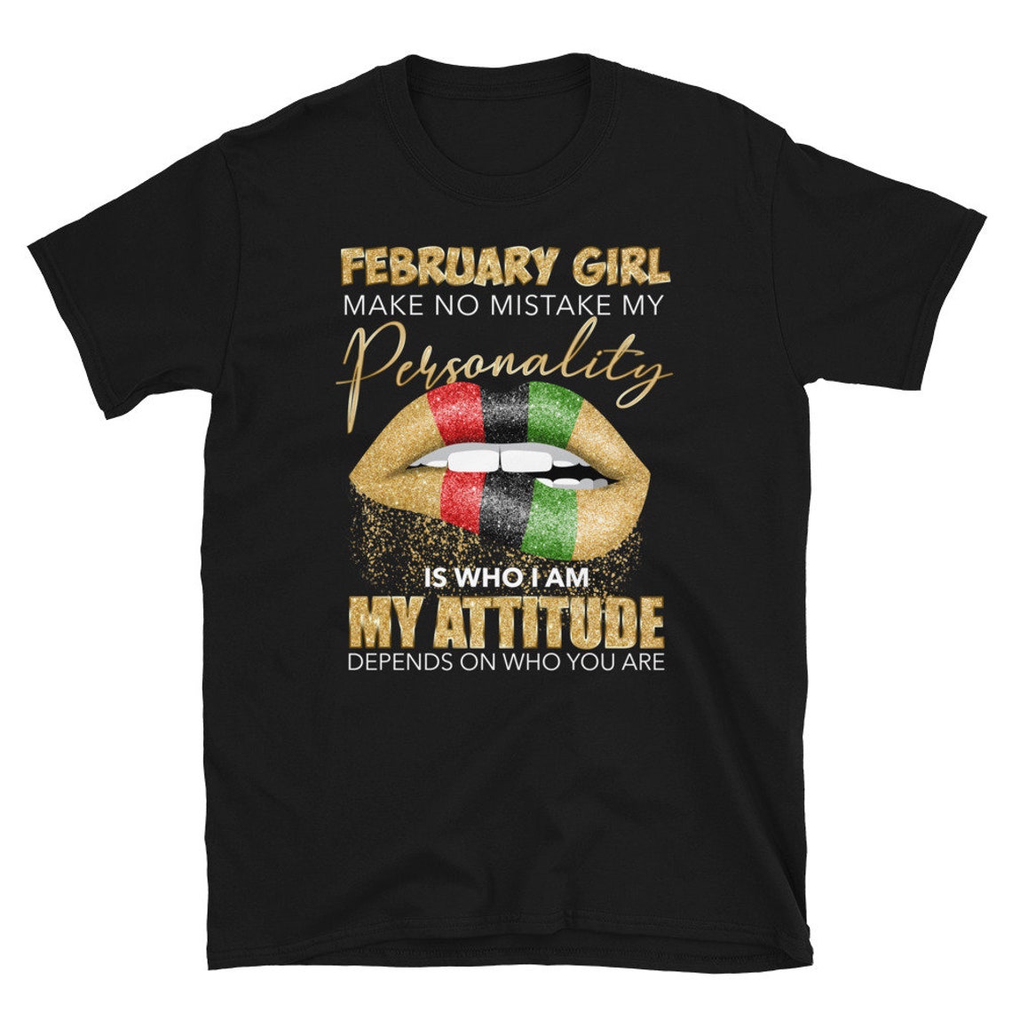 February Girl Shirt with African Lips, February Queen