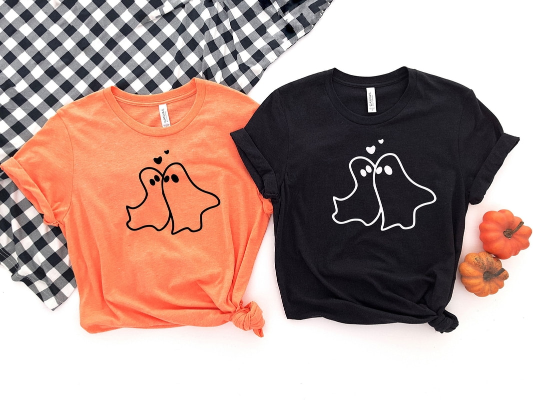 Ghost Couple T-shirt, Cute Couple Sweatshirt, Couples Shirt, Cute Halloween Shirt, Halloween Tshirt, Halloween Sweatshirt, Funny couple shirt