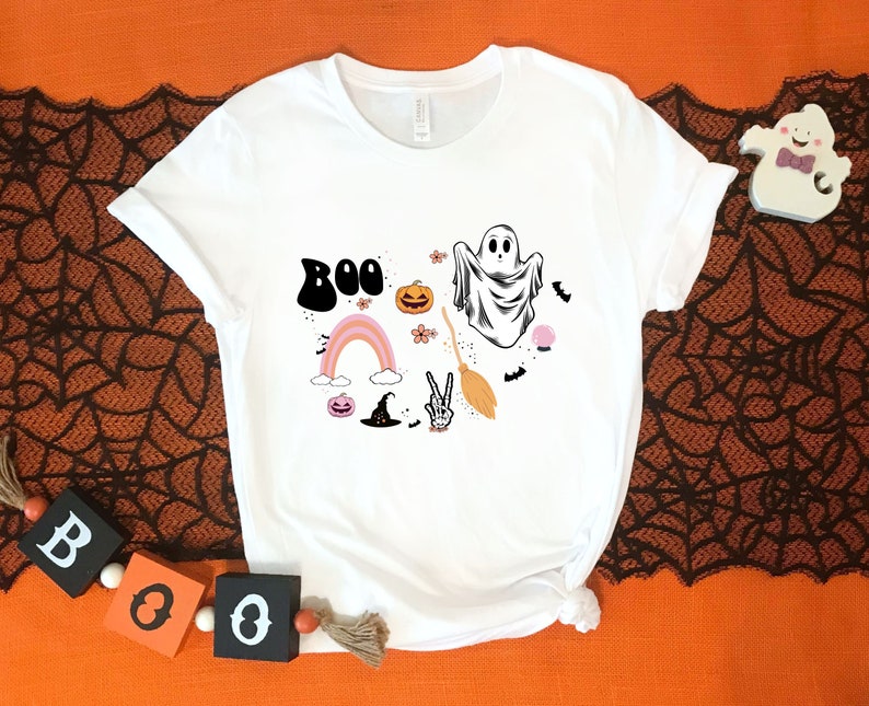 Halloween Boo Shirt, Halloween Ghost Shirt, Pumpkin Shirt, Halloween Shirt, Halloween Party Shirt, Bibbidi Bobbidi Boo,Halloween Witch