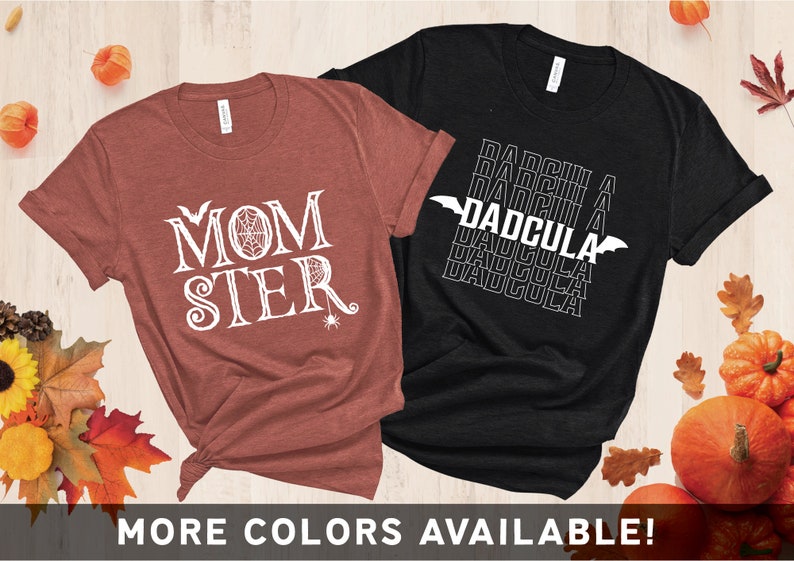 Halloween Couple Shirts, Halloween Shirts for Men and Women, Momster, Dadcula, His and Hers, Happy Halloween, Momster Shirt, Dadcula Shirt