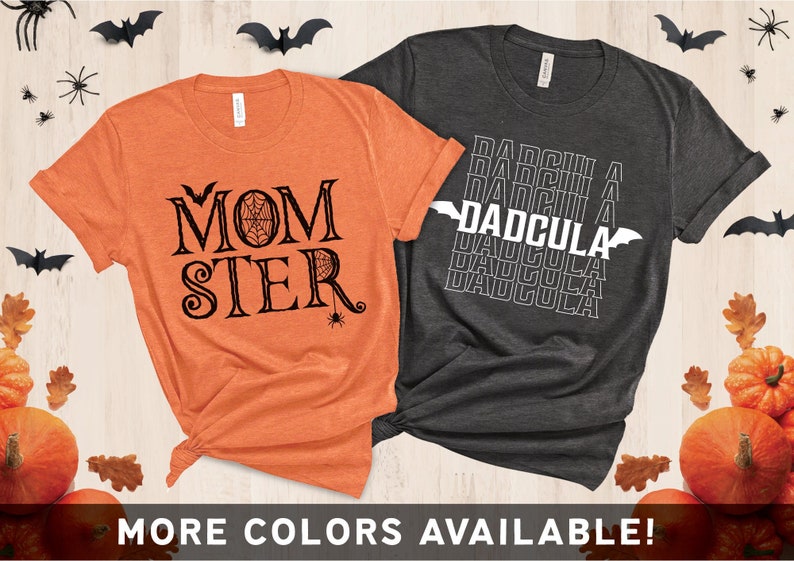 Halloween Couple Shirts, Halloween Shirts for Men and Women, Momster, Dadcula, His and Hers, Happy Halloween, Momster Shirt, Dadcula Shirt