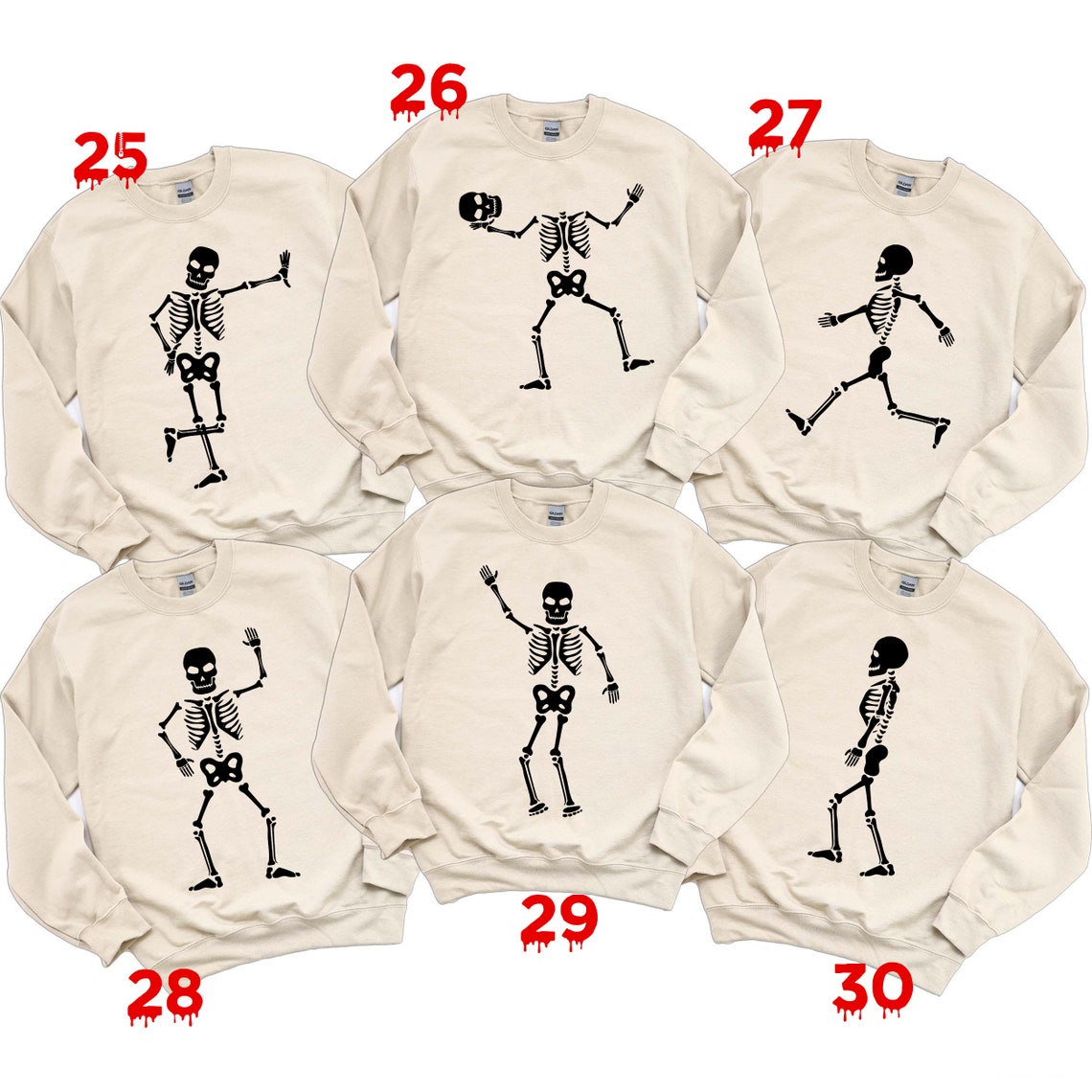 Halloween Dance Skeleton Sweatshirt, Skeleton Shirt, Skeleton Maternity Shirt, Minimal Halloween Gift, Pregnancy Sweatshirt