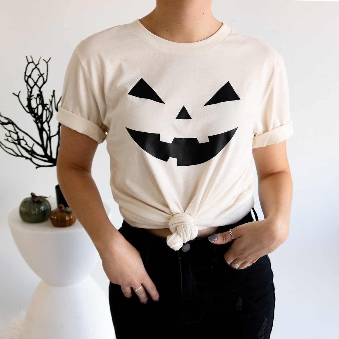 Halloween Shirts for Women Jack-O-Lantern Shirt Womens Halloween Shirt Pumpkin Cute Halloween Party Tshirt