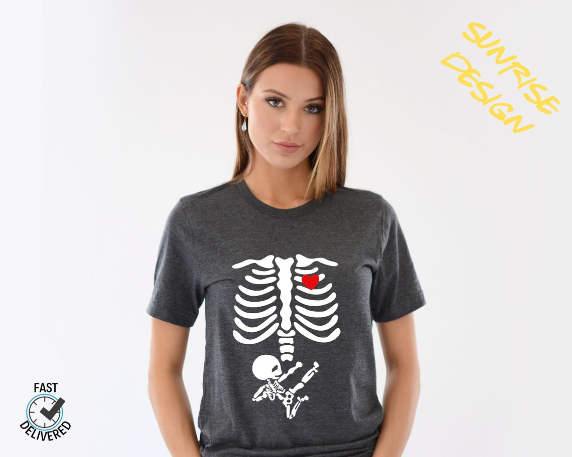 Halloween Sweatshirt, Skeleton Sweatshirt, Skeleton Maternity Shirt, Pregnancy Sweatshirt, Pregnancy Announcement Sweatshirt