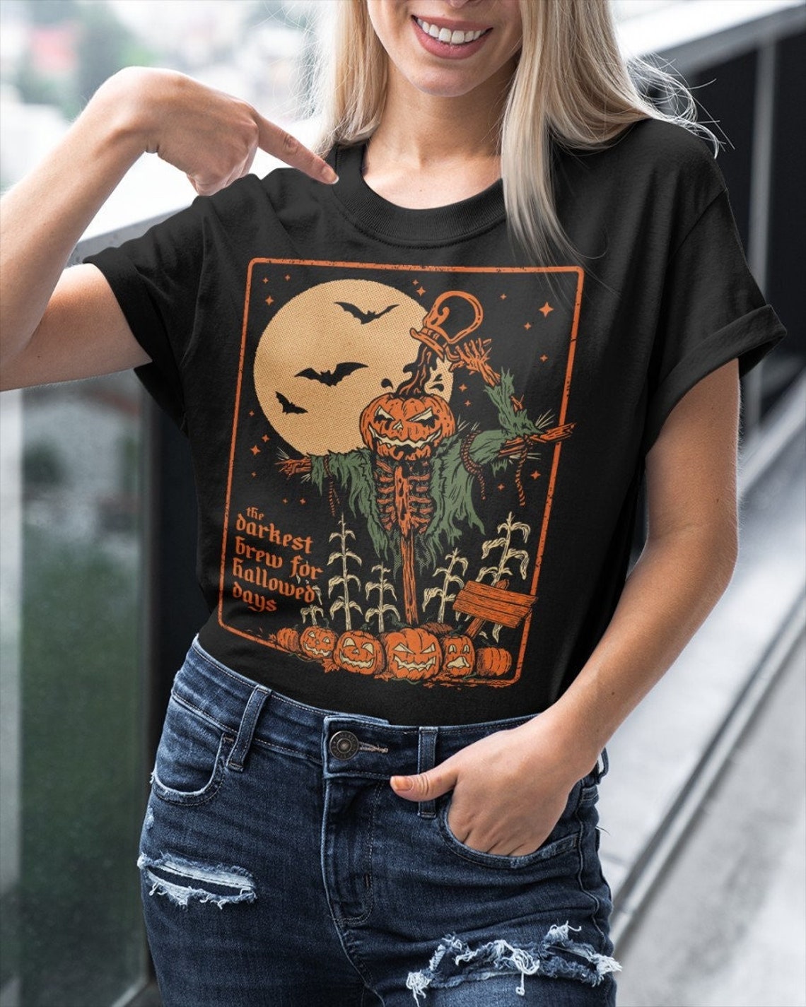 Halloween T-Shirt, Darkest Brew Halloween Shirt, Vintage Halloween Shirt