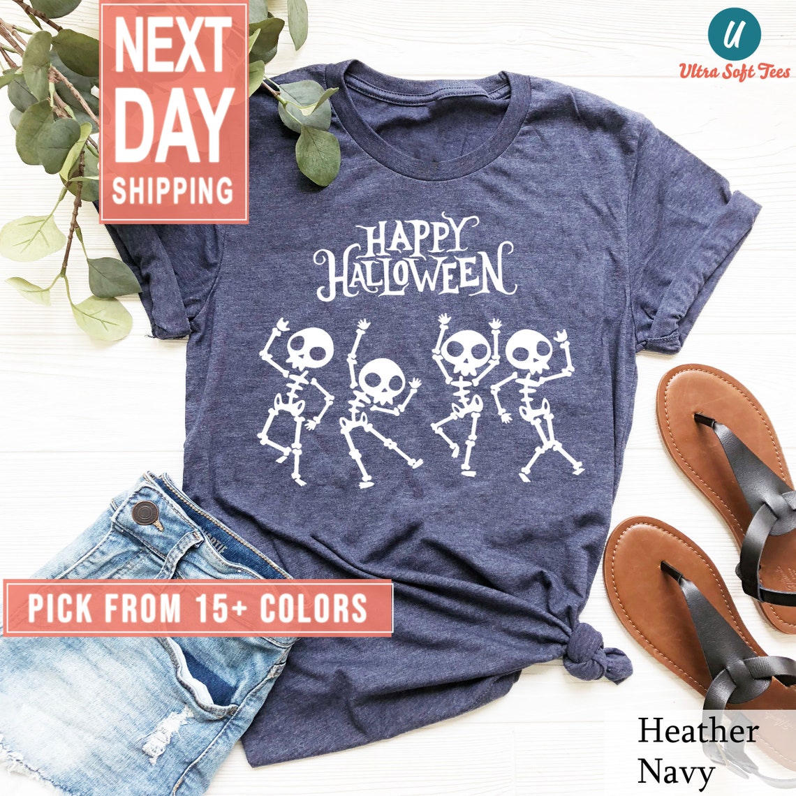 Happy Halloween Shirt Gift For Dancers, Dancing Skeleton Shirt, Goth Aesthetic Tee,Halloween Party Clothing,Skeleton Tee,Cute Halloween Gift