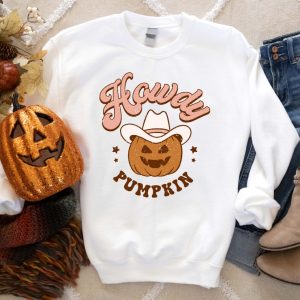 Howdy Pumpkin Western Halloween Sweatshirt