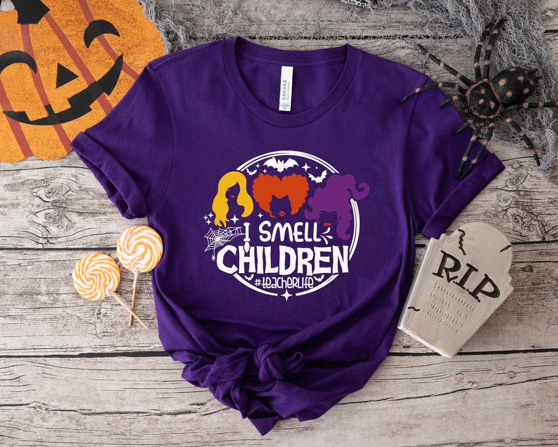I Smell Children Halloween Teacher Tee ,Spooky Teacher Shirt, Halloween Shirt Teachers, Spooky Vibe Shirt, Halloween Teacherlife shirt