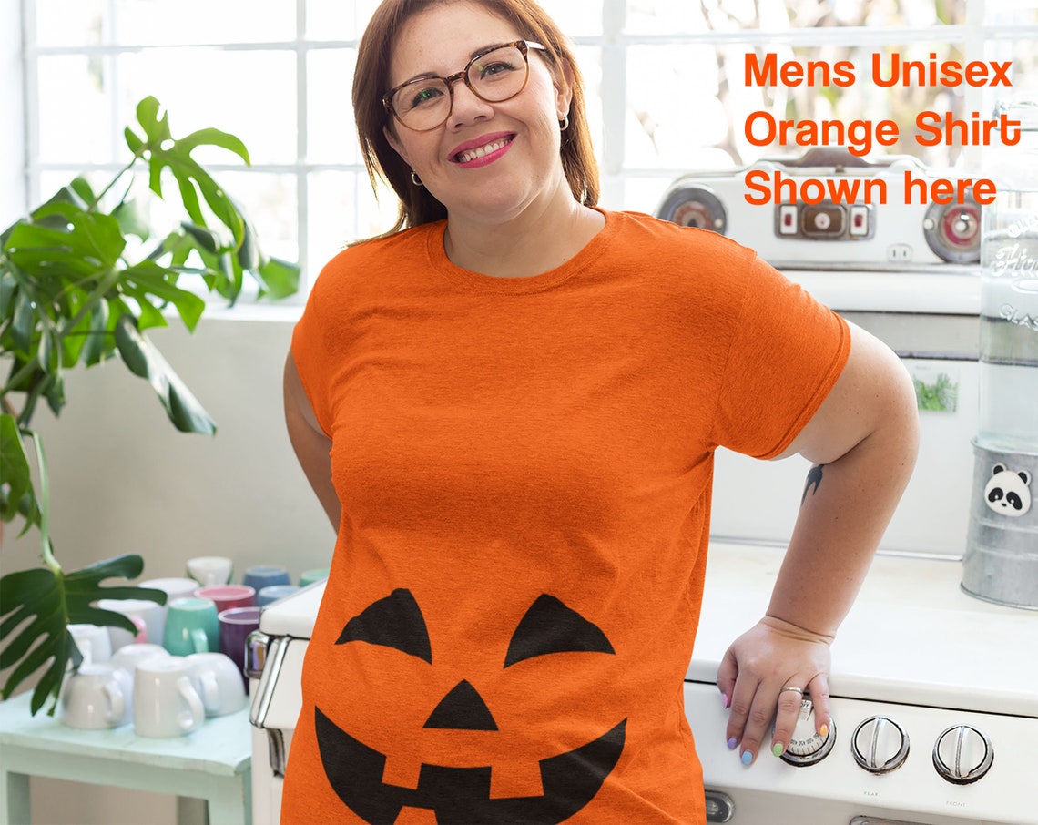 Jack o lantern Pumpkin Maternity Shirt or unisex mens tee - Halloween Pregnancy Announcement Shirt -Baby Shower Gift - Lil Pumpkin Baby