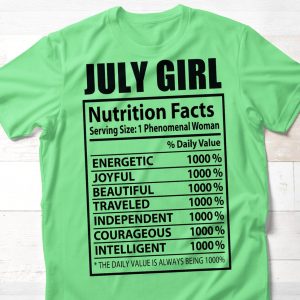 July Girl July Birthday Gemini Nutrition Fact