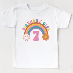 Kids 7th Birthday Shirt Gift, 7th Birthday Girl