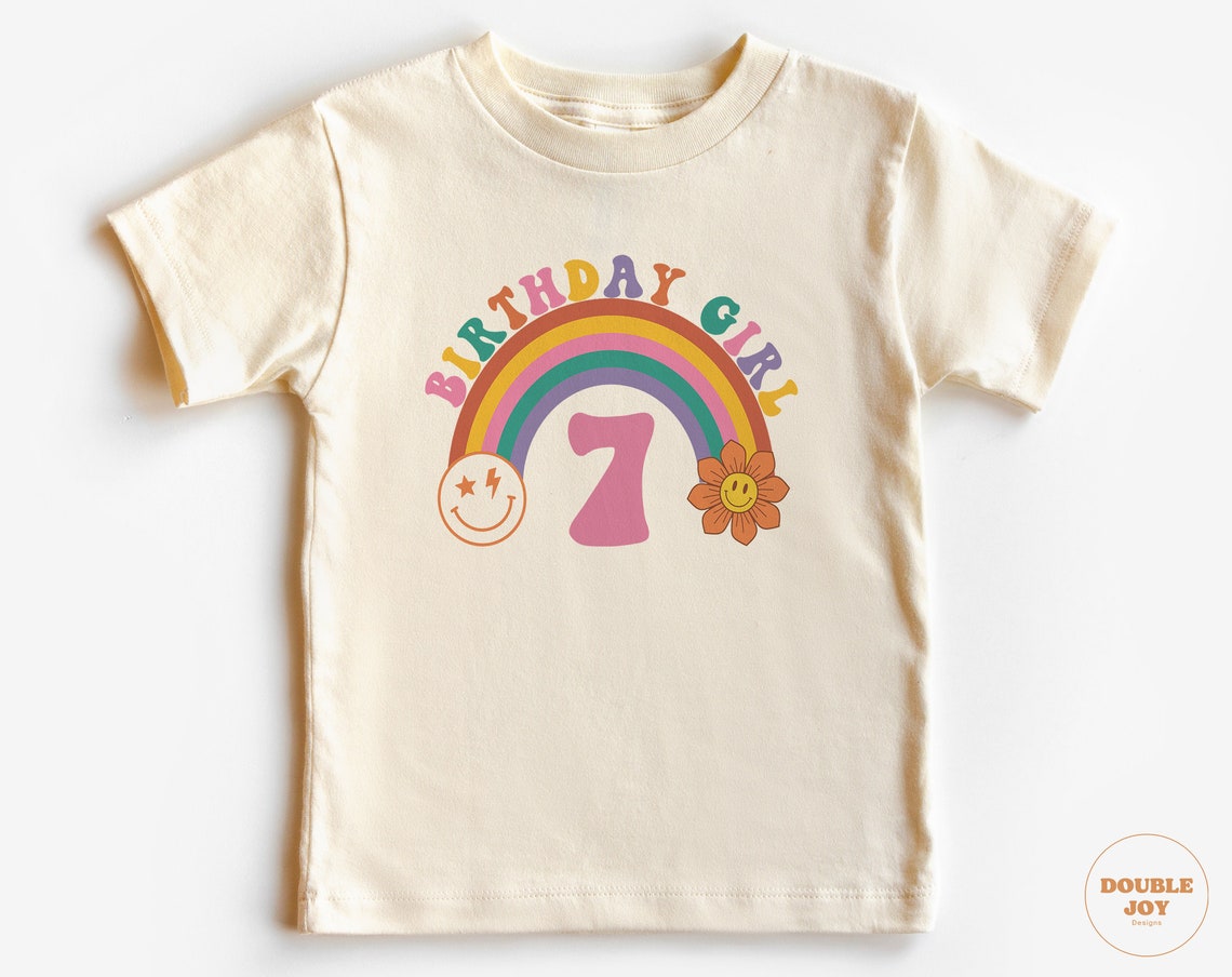 Kids 7th Birthday Shirt Gift, 7th Birthday Girl