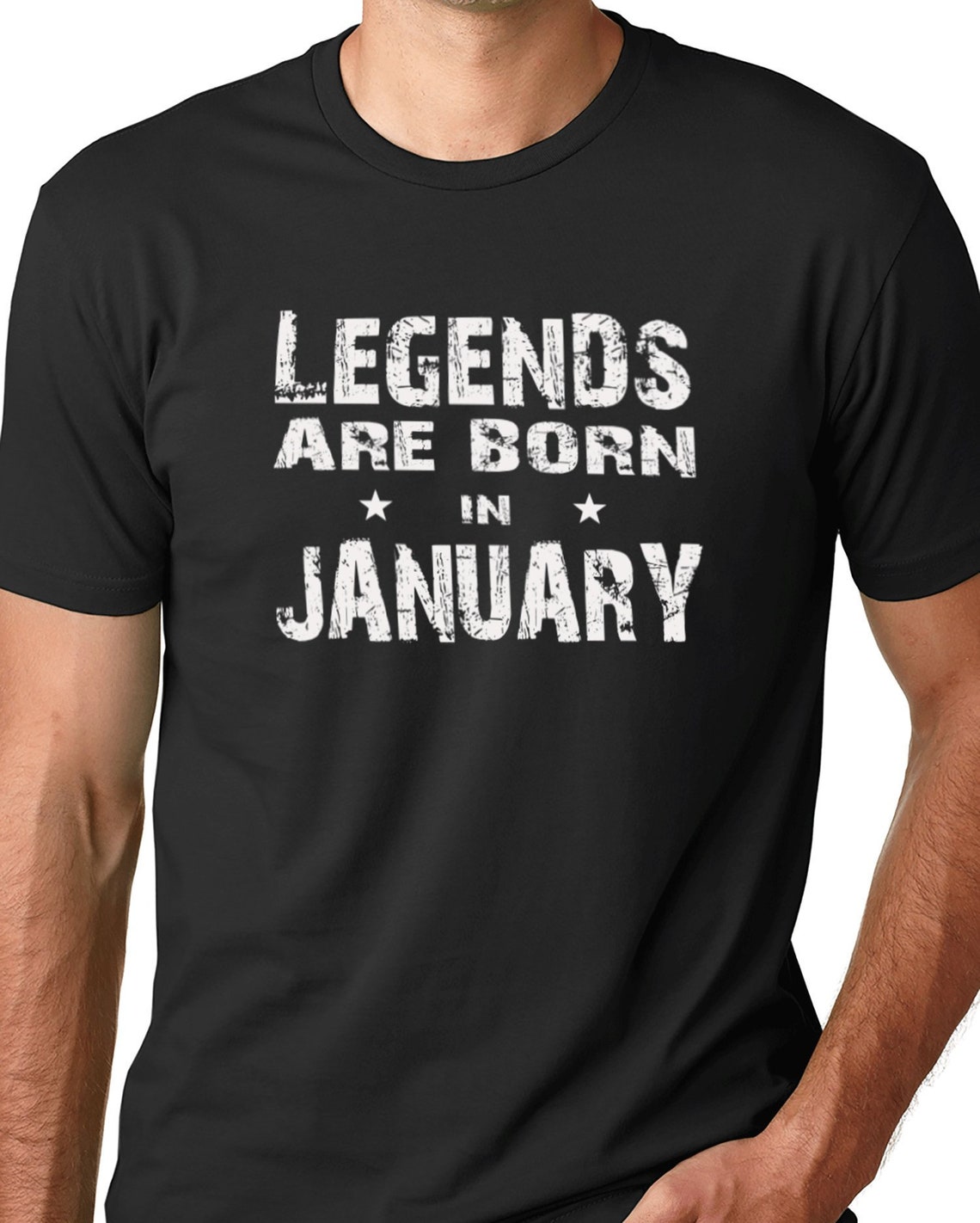 Legends are Born in January Funny Shirts for Men