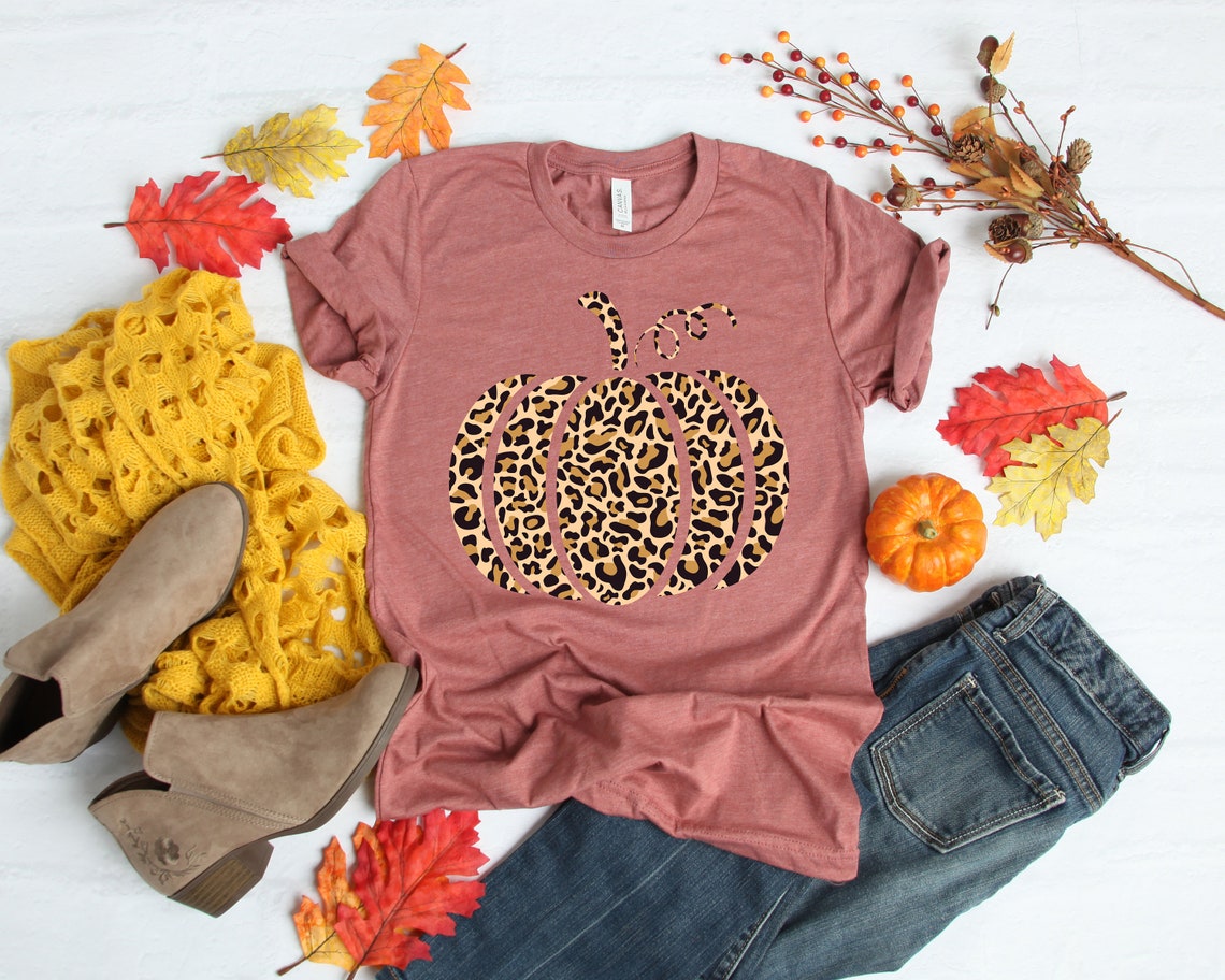 Leopard Pumpkin Shirt, Cheetah Pumpkin Shirt,Thanksgiving Shirt, Thankful Shirt,Fall Shirt, Hello Pumpkin,Family Matching Shirt