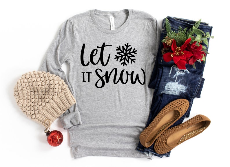 Let it Snow Shirt, Christmas Shirt, Christmas Gift, Gift for her, Let it snow Hoodie, Christmas Sweatshirt, Christmas gift for family