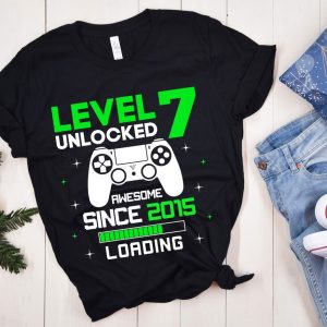 Level 7 Unlocked 7th Birthday Shirt