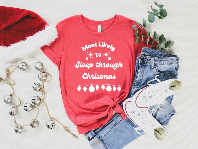 Matching Family Christmas Shirts ,Most Likely To Funny Pajamas, Holiday Outfits for Mom Dad Baby Toddler, Friend Christmas tee