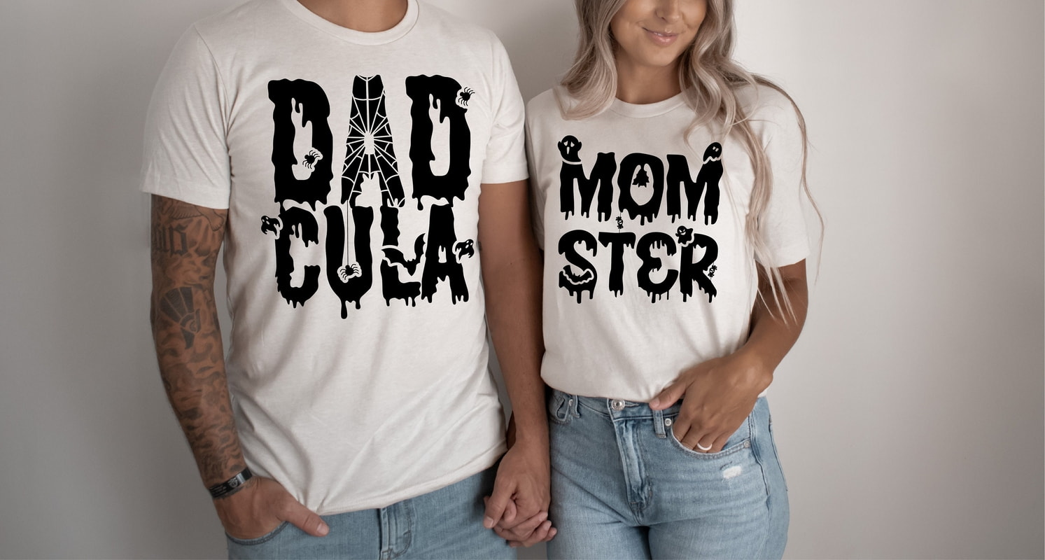 Momster Shirt, Dadcula T-Shirt, Matching Halloween TShirt, Spooky Halloween Party, Family Tee Shirt, Gift For Mom, Present For Dad