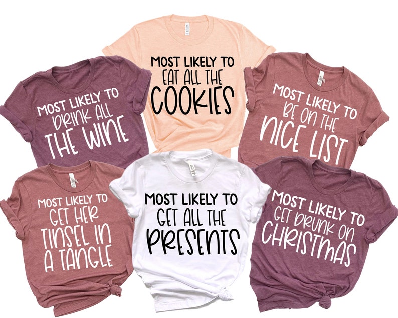Most Likely to Stay Home Christmas Shirts, Family Christmas Shirt