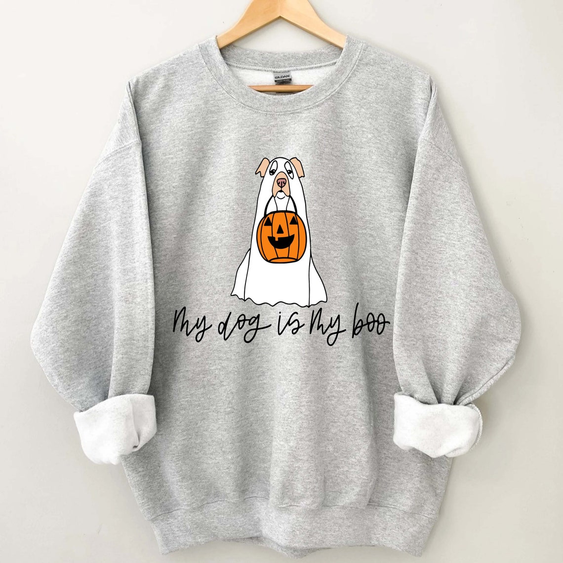 My Dog Is My Boo Sweatshirt | Dog Mom Sweatshirt | Halloween Shirt | Dog Mom Halloween Shirt | Dog owner shirt| boo dog sweatshirt