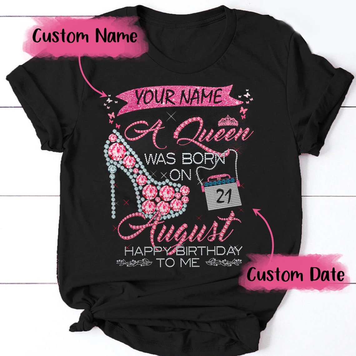 Personalized A Queen Was Born In August