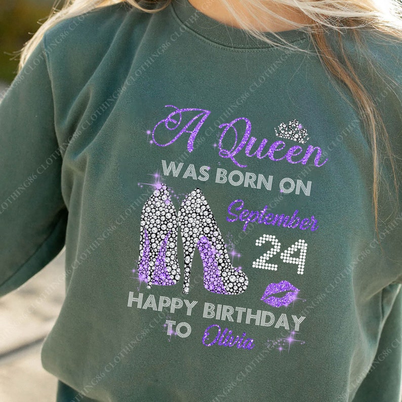 Personalized High Heels A Queen was born on September