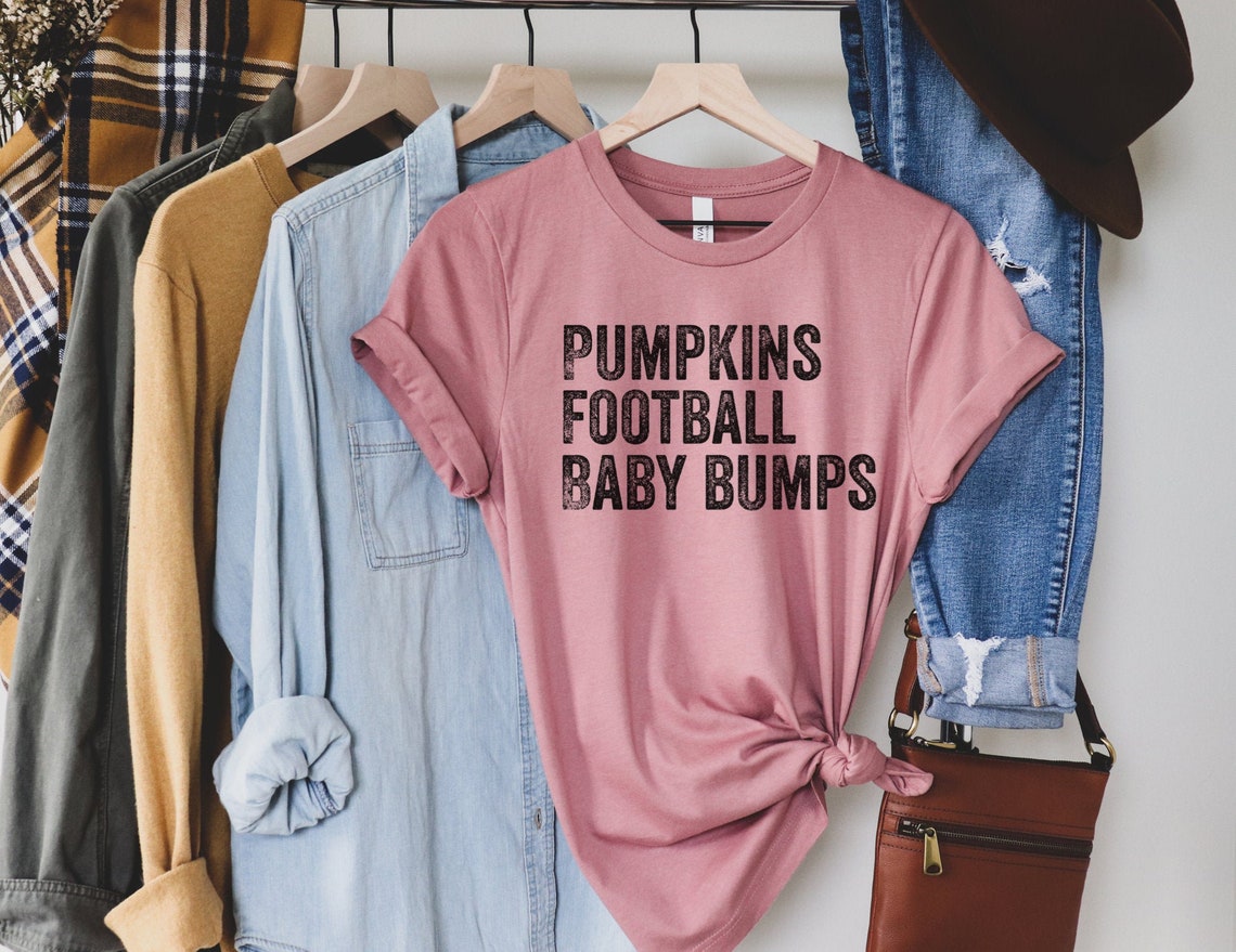Pumpkin Football Baby Bumps Shirt, Fall Maternity Shirt, Fall Pregnancy Announcement Shirt, Fall Pregnancy Reveal Shirt, New Mom Fall Shirt