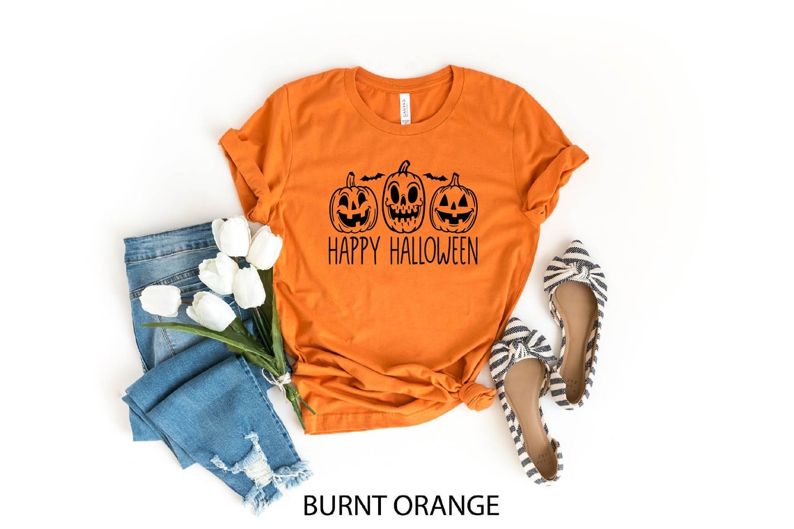 Pumpkin T-Shirt, Halloween Shirt, Happy Halloween Shirt, Fall Shirt, Pumpkin T-Shirt, Boo T-shirt, Gift for Halloween, Funny Halloween Shirt