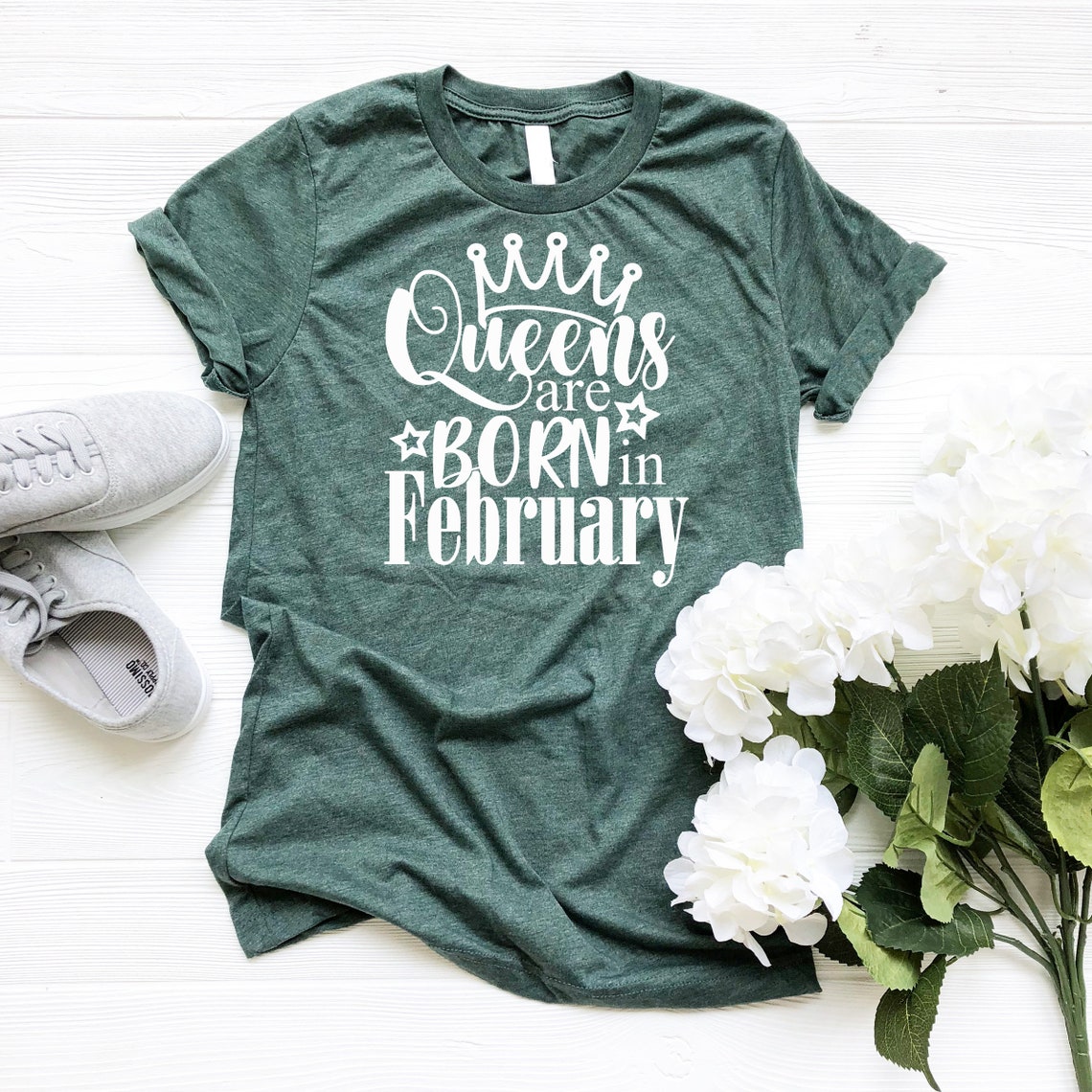 Queens Are Born In February, Birthday Queen Shirt