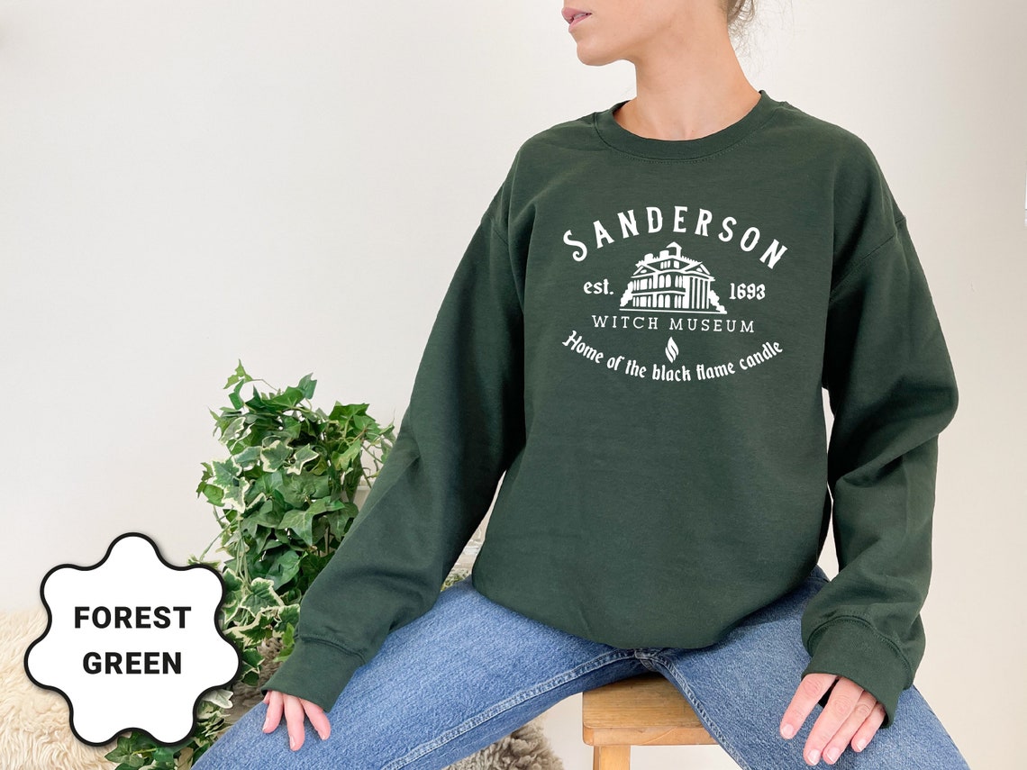 Sanderson Witch Museum Sweatshirt, Halloween Sweatshirt, Sanderson Sisters, Witch Sweatshirt, Black Flame Candle Sweater, Hocus Pocus