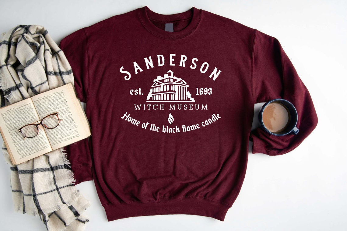 Sanderson Witch Museum Sweatshirt, Halloween Sweatshirt, Sanderson Sisters, Witch Sweatshirt, Black Flame Candle Sweater, Hocus Pocus
