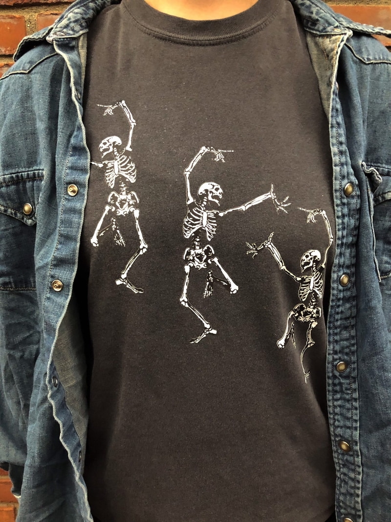 Skeleton Dancing Halloween Tee Shirt