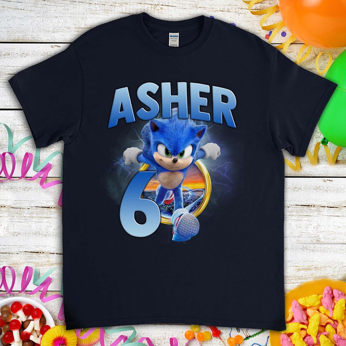 Sonic the Hedgehog Birthday Gift Custom Name