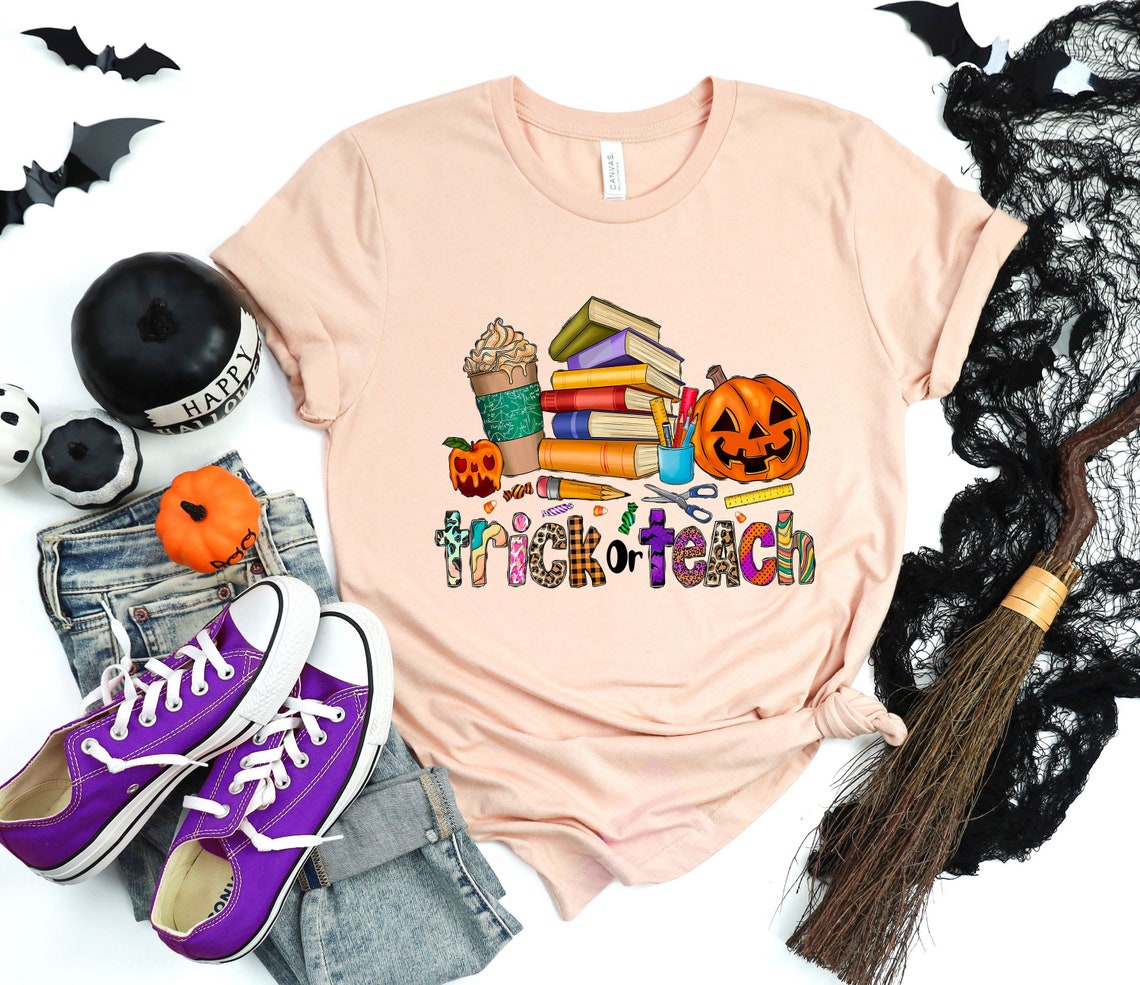 Trick Or Teach Shirt | Halloween Shirt, Halloween Teacher Shirt, Halloween Costumes, Trick or Treat Shirt, Halloween Sweatshirt, Pumpkin Shirt