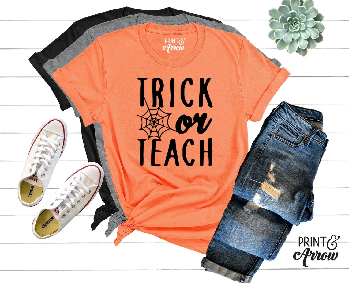 Trick or Teach Shirt, Halloween Teacher Shirt, Elementary School Teacher Shirt, Teacher Gift, Teacher Halloween, School Halloween Party