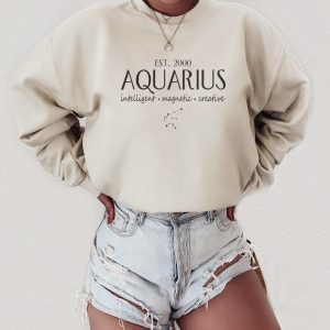 Zodiac Sweatshirt Constellation Sweater Aquarius