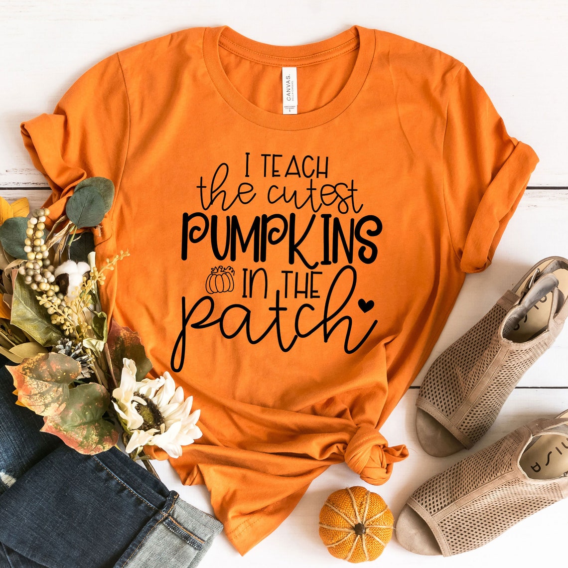 Fall Teacher Shirts, Halloween Teacher Shirt, Pumpkin Teacher Shirt, Cute Teacher Shirts, I Teach The Cutest Pumpkins In The Patch Shirt