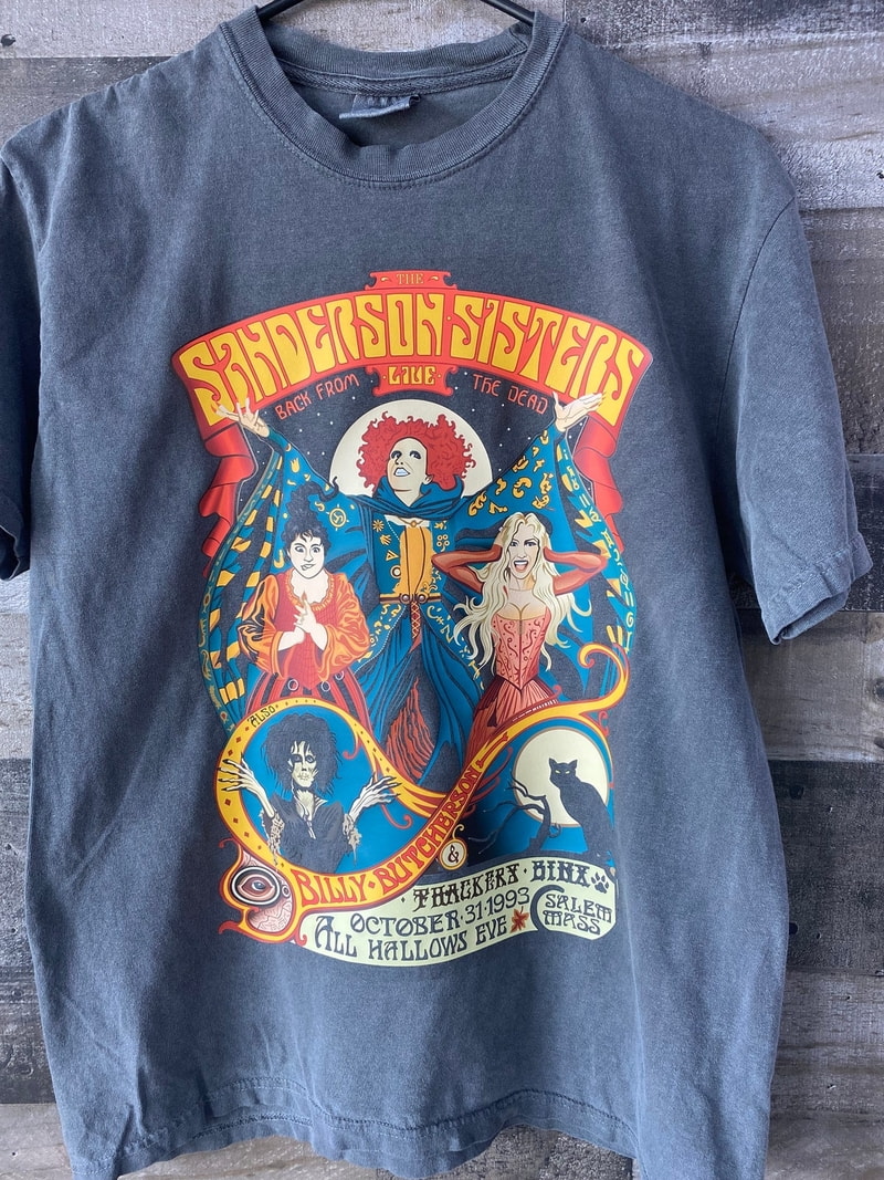 Hocus Pocus Sanderson Sisters Vintage Style Shirt, Comfort colors shirt,Halloween shirt, Horror Shirt, comfort colors crewneck, long sleeve