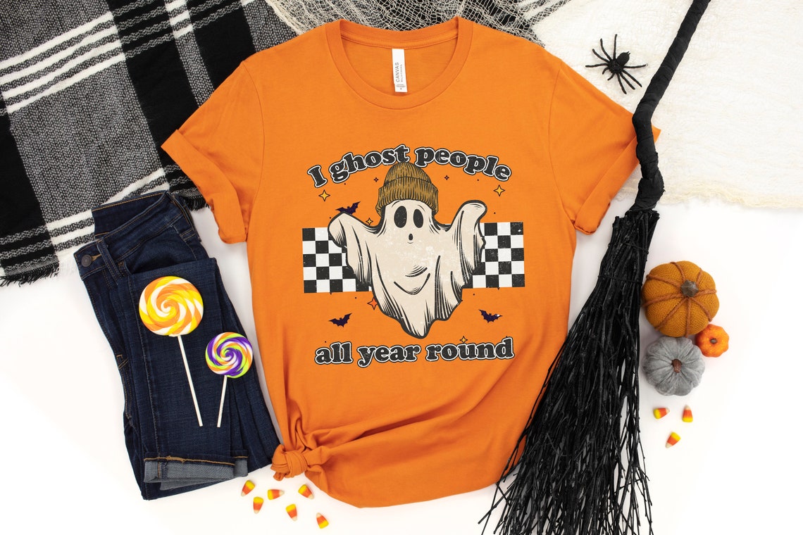 I Ghost People All Year Around Shirt | Halloween Shirt, Halloween Party Shirt, Halloween Costumes, Spooky Vibes Shirt, Halloween Sweatshirt