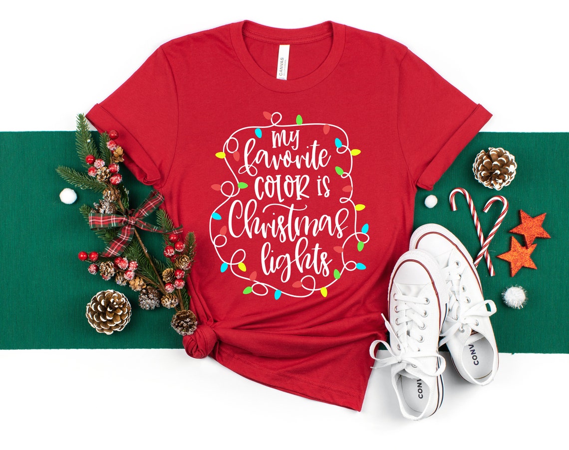 My favorite color is Christmas lights,Merry Christmas Tee,Christmas shirt,Christmas Family Shirt,Christmas Gift, Holiday Gift,Matching Shirt