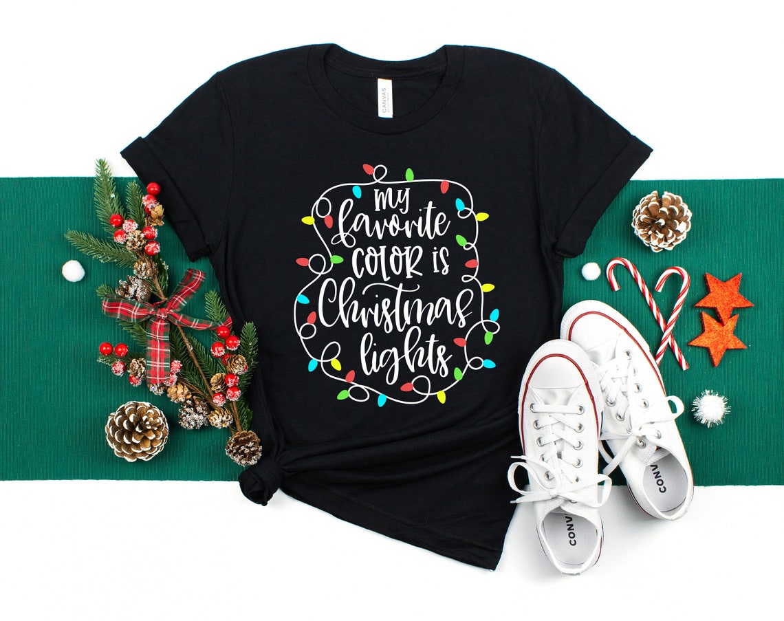My favorite color is Christmas lights,Merry Christmas Tee,Christmas shirt,Christmas Family Shirt,Christmas Gift, Holiday Gift,Matching Shirt
