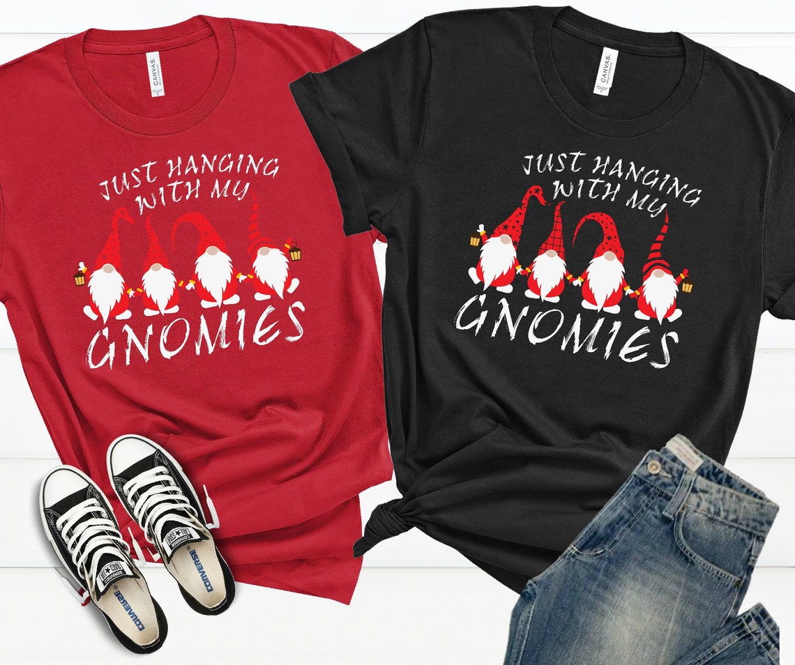 Just Hanging With My Gnomies Christmas Shirt