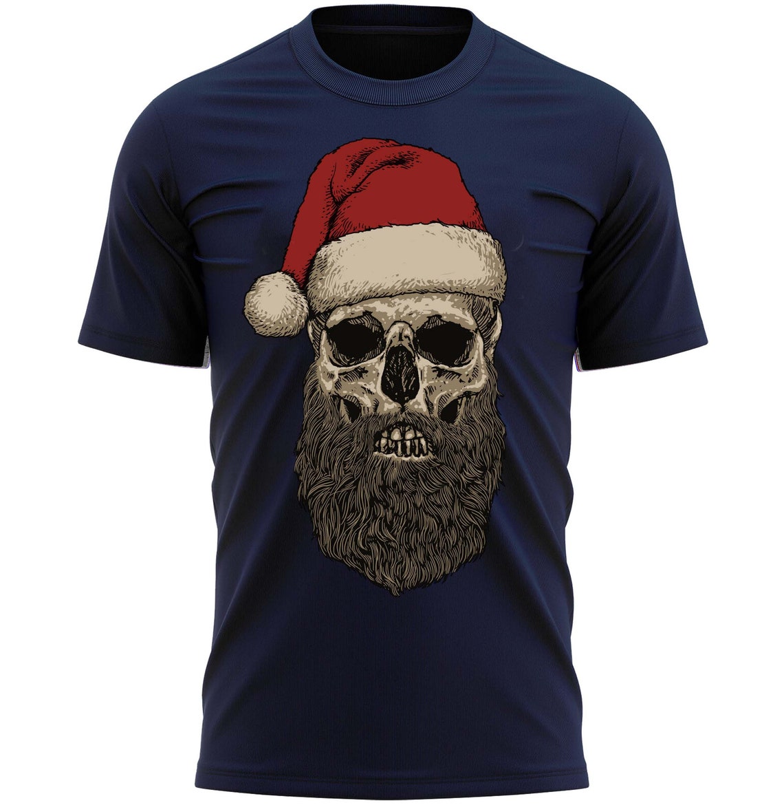 Father Christmas Santa Skull Christmas T-Shirt Funny Xmas Tee Shirt Gift Present