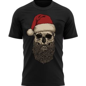 Father Christmas Santa Skull Christmas T-Shirt Funny Xmas Tee Shirt Gift Present