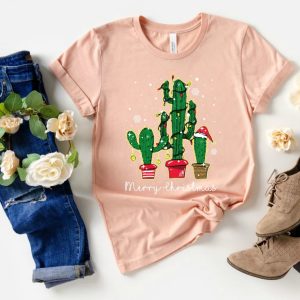 Christmas Cactus Shirt, Christmas tree shirt, Mom and me shirts Christmas, Christmas vacation shirt, Xmas gift idea,