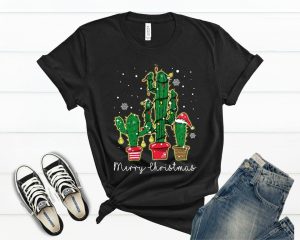 Christmas Cactus Shirt, Christmas tree shirt, Mom and me shirts Christmas, Christmas vacation shirt, Xmas gift idea, stirtshirt