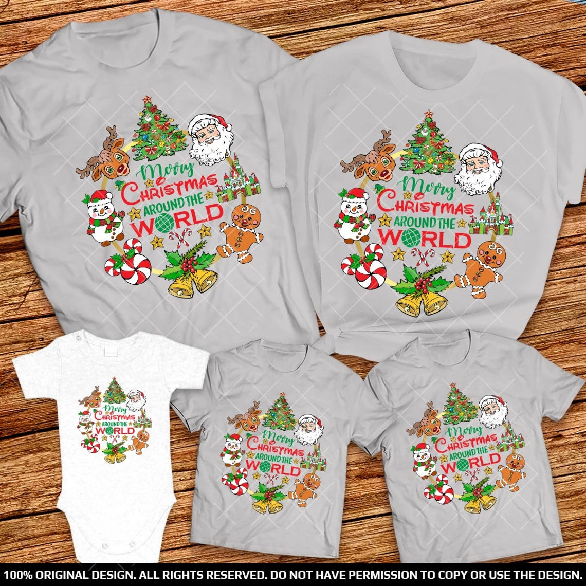Epcot International Festival of the Holidays 2022 family shirts, Very Merry Christmas Party, Merry Christmas around the World Epcot shirts